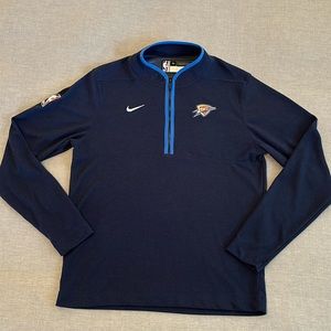 Nike Official OKC Thunder 1/2 zip. Size M.